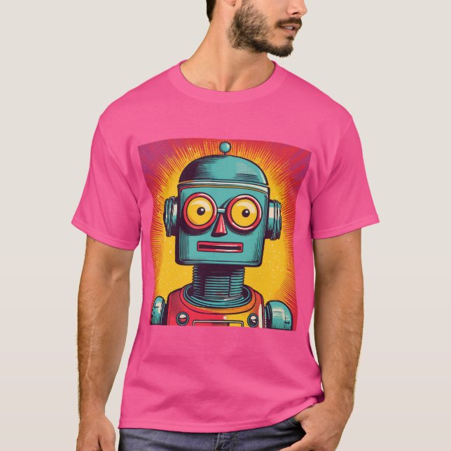 Camiseta Robô de pop Art (Frente)