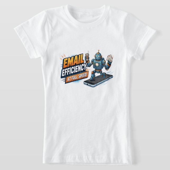 Camiseta Robô de Produtividade de E-mail Rápido (Postura )
