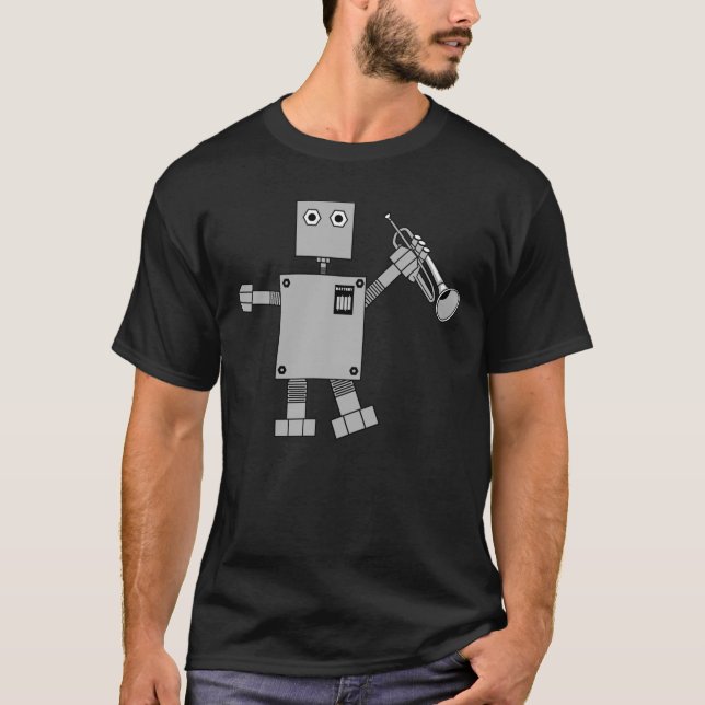 Camiseta Robô de Trompete (Frente)
