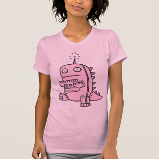 Camiseta Robô Dino - rosa