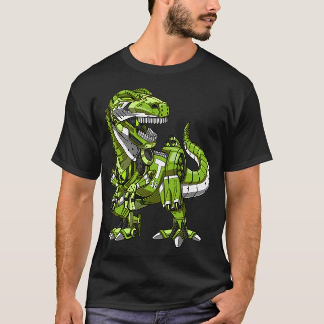 Camiseta Robô Dinossauro T-Rex (Frente)