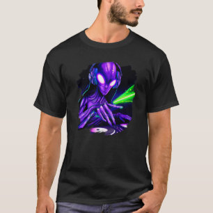 Camiseta Robô DJ Ciborgue Alien Grava Música Techno Legal A