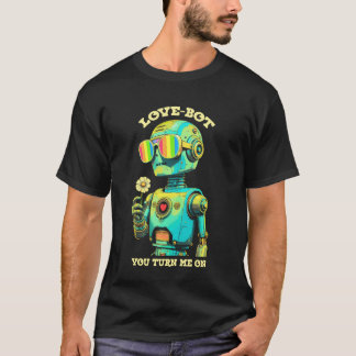 Camiseta Robô do Amor do Orgulho Gay Geek Mês Arco-Íris Ner