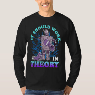 Camiseta Robô Estudante de Engenharia de Robótica Deve Trab