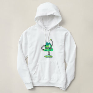 Camiseta Robô Frankie, verde em branco