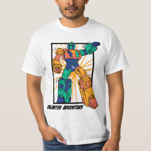 Camiseta Robô Guerreiro Gigante: Aventura Ilimitada