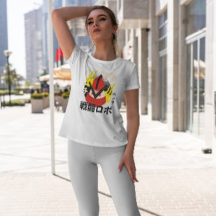 Camiseta Robô Japonês com Fogo