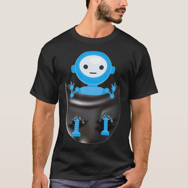 Camiseta Robô legal Na Tecnologia Pocket Boys Ventiladores  (Frente)