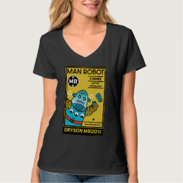 Camiseta Robô Oferece Presentes Para Aniversário