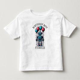 Camiseta Robô Pensava Que O Garoto De Aniversário
