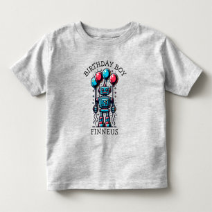 Camiseta Robô Pensava Que O Garoto De Aniversário