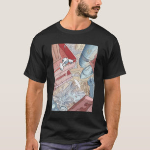 Camiseta Robô perdido num mundo de Moebius