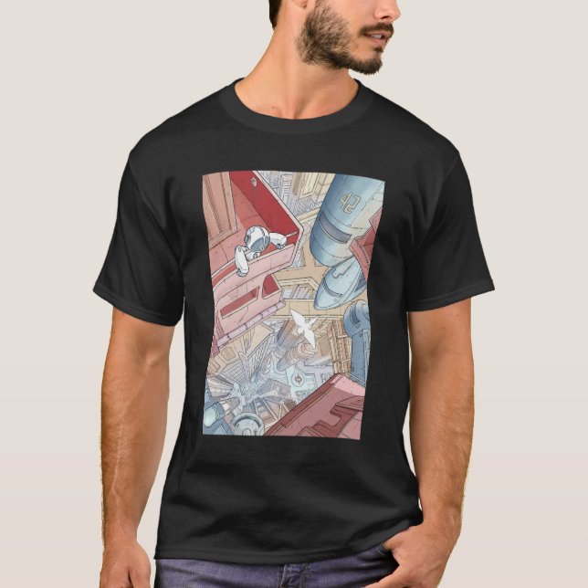 Camiseta Robô perdido num mundo de Moebius (Frente)