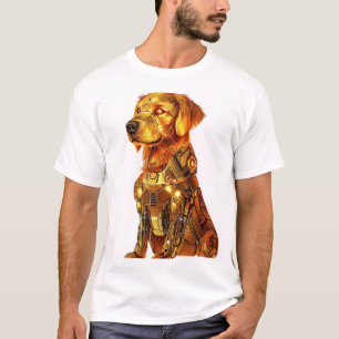 Camiseta Robô Retriever - Cão Mecha Futurista