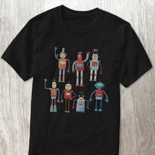 Camiseta Robô Retro Divertido