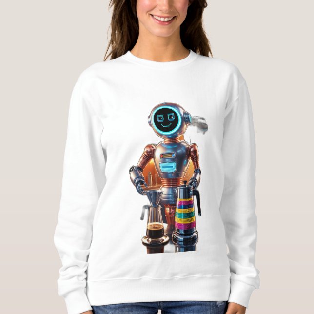 Camiseta Robô retrô futurístico (Frente)