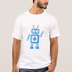 Camiseta Robô Retroativo Azul