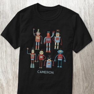 Camiseta Robô Retroativo Divertido Personalizado