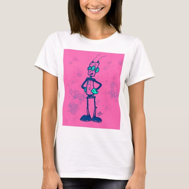 Camiseta Robô Rosa (Frente)