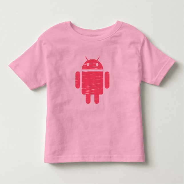 Camiseta Robô Rosa-Corte (Frente)