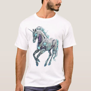 Camiseta Robô Unicórnio Tecnológico
