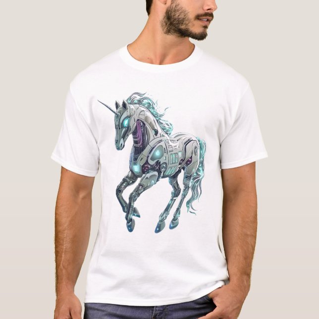 Camiseta Robô Unicórnio Tecnológico (Frente)