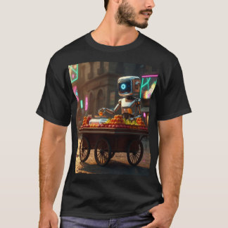 Camiseta Robô Vendedor de Frutas – Arte de Fusão de Rua Egí