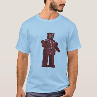Camiseta Robô vermelho do brinquedo no azul