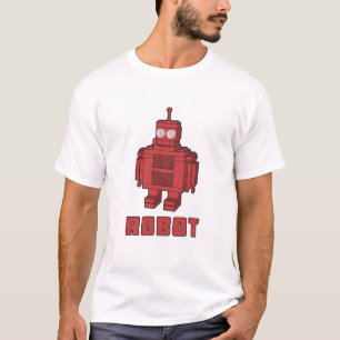 Camiseta Robô vermelho retro