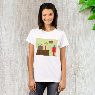 Camiseta Robô Vermelho Retroativo