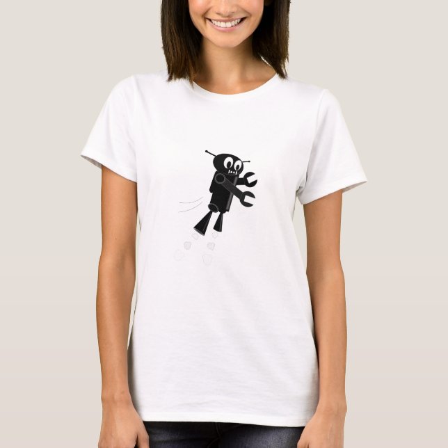 Camiseta Robô Voador Negro (Frente)