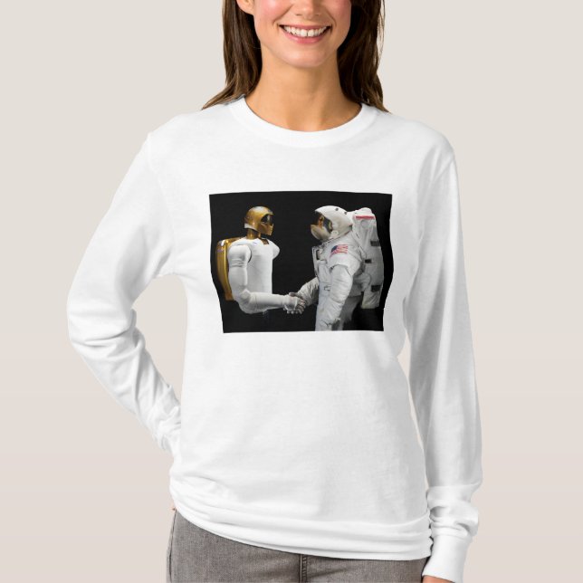 Camiseta Robonaut 2, um astronauta humanoide destreza 4 (Frente)
