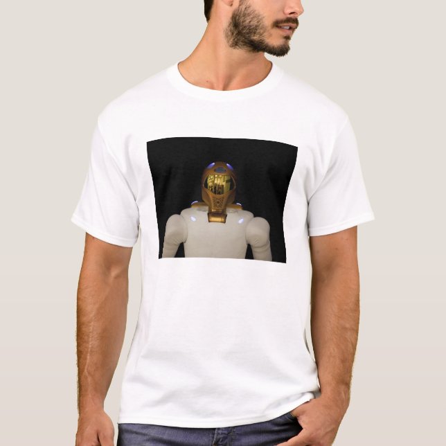 Camiseta Robonaut 2, um hel astronauta humanoide com destre (Frente)