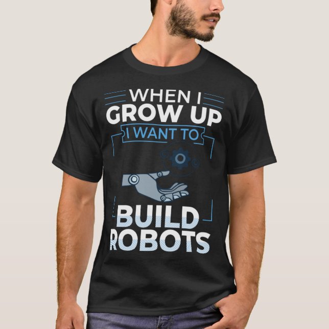 Camiseta Robôs 1 para construção de software de Engenheiro  (Frente)
