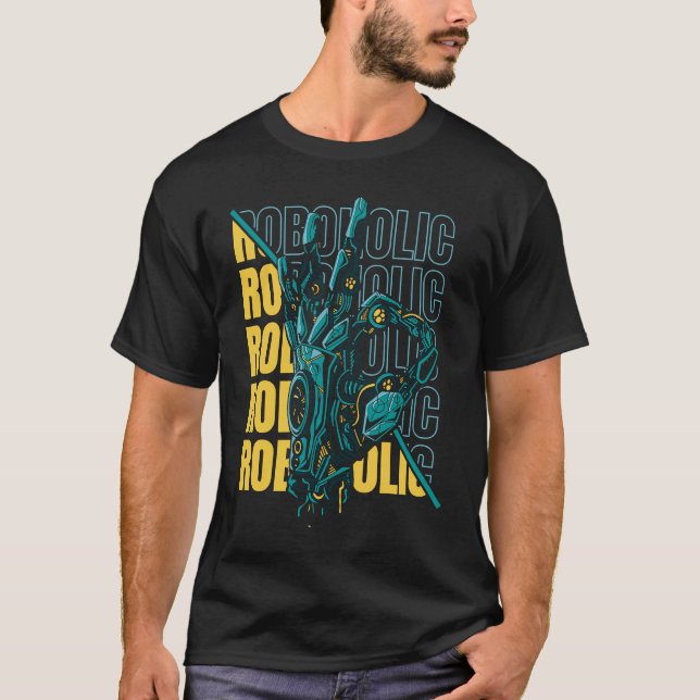 Camiseta Robôs Artificiais De Inteligência Artificial Ai, L (Frente)