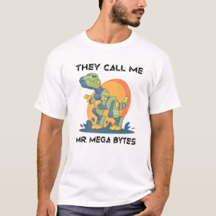 Camiseta Robôs - Chamam-Me Sr. Mega Bytes - Dinossauro -