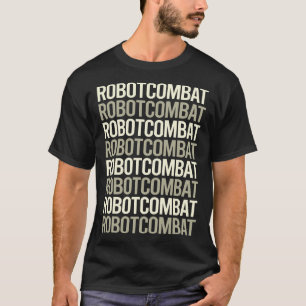Camiseta Robôs de Combate Robô de Texto Branco