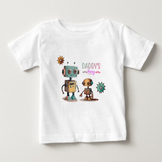 Camiseta Robôs de "Filho do Papai" design (Frente)