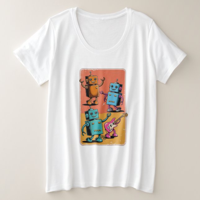 Camiseta Robôs de safra (Frente do Design)