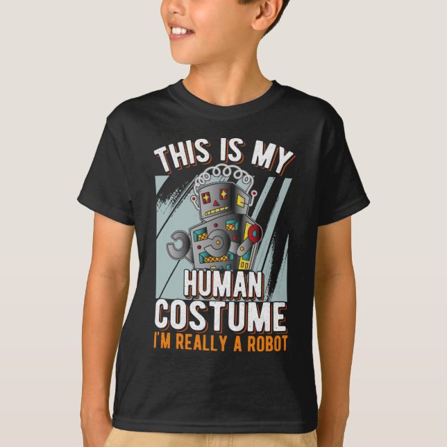 Camiseta Robôs de Tecnologia de Ciência para Meninas Robôs (Frente)