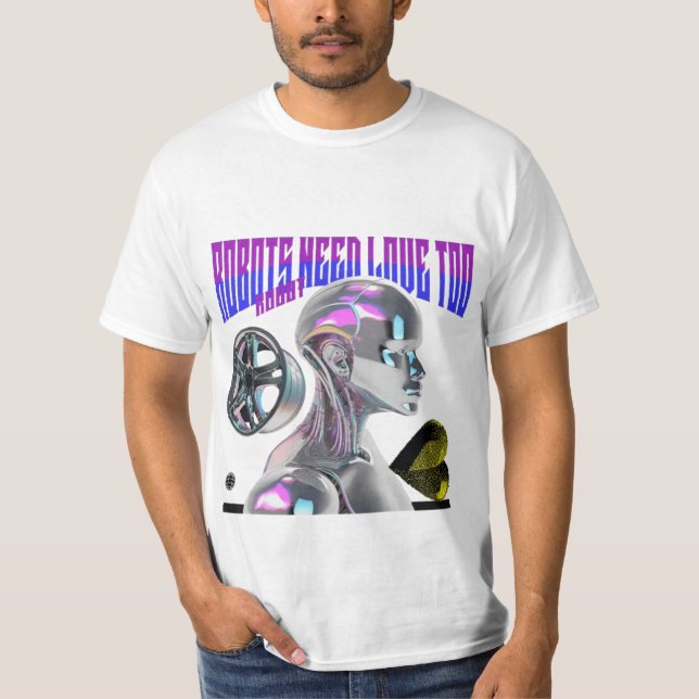 Camiseta Robôs Precisam De Amor Também (Frente)