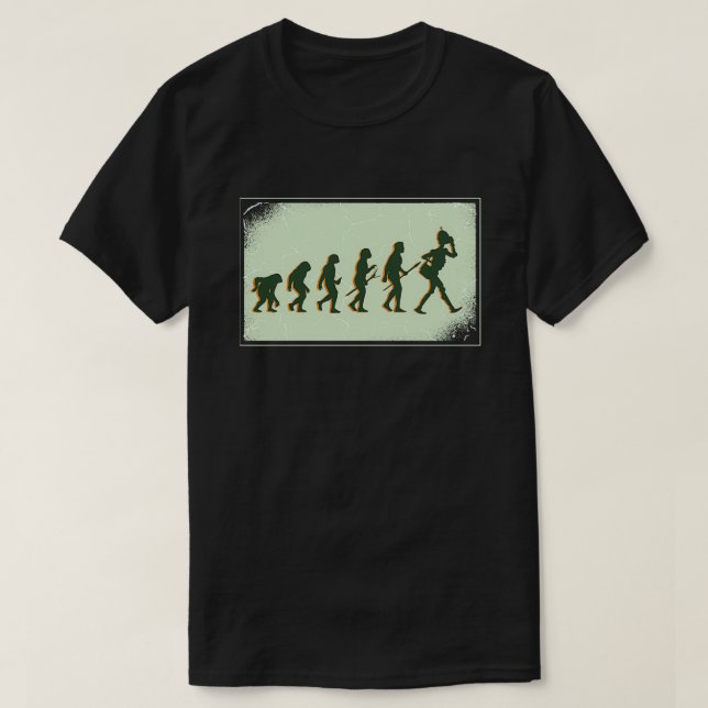 Camiseta Robôs Robôs da Tecnologia da Ciência na Evolução R (Frente do Design)