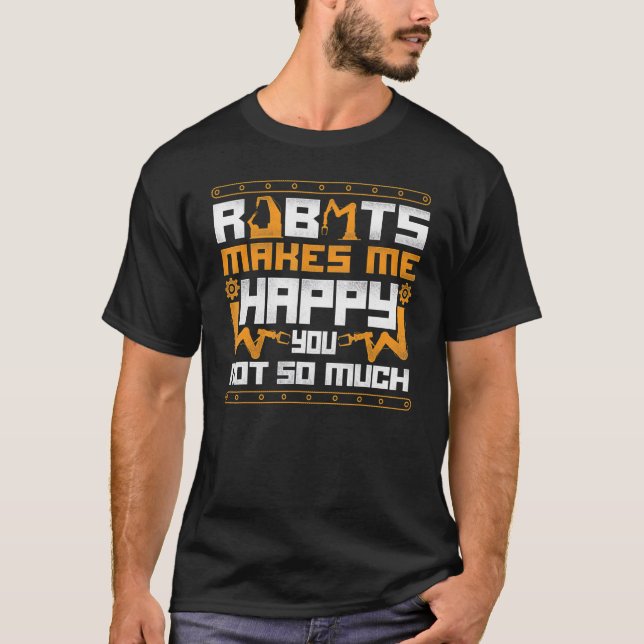 Camiseta Robôs Robóticos Robôs De Engenheiro De Robótica Me (Frente)