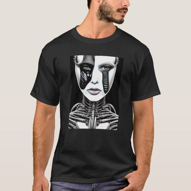 Camiseta Robôs Sentidos Sentem Inteligência Artificial Tris (Frente)
