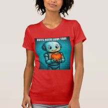 Robôs Também Precisam de Amor - Vermelho Brilhante