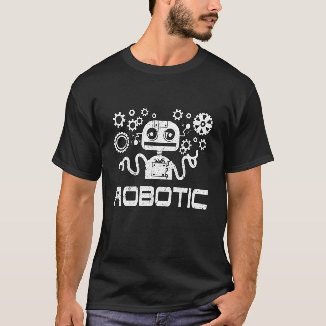 Camiseta Robot Cyborg Machine Robotics Engenheiro Ai Techno (Frente)