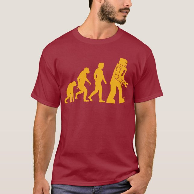 Camiseta Robot Evolution Sheldon Cooper Big Bang Teoria (Frente)