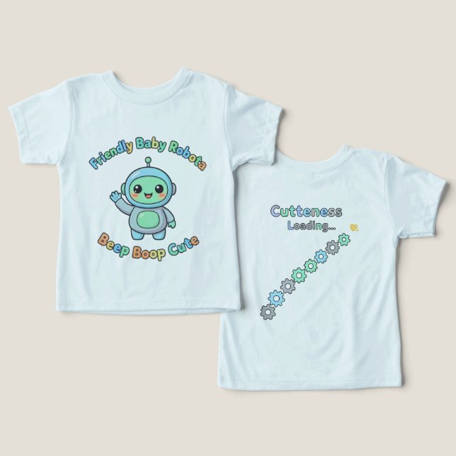 Camiseta Robot Fun Kids Trendy  (Design Frente e Verso)