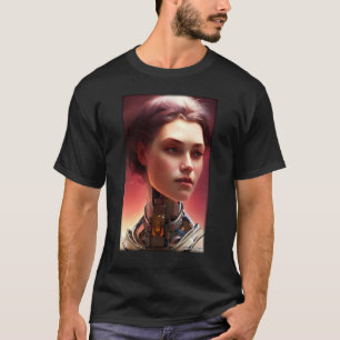 Camiseta Robot Future Technology Science Mulher Retro Vinta