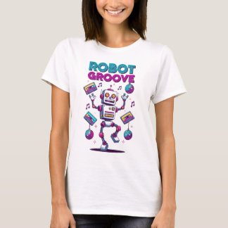 Camiseta Robot Groove – Vibrações de Dança Retro d